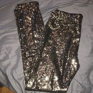 Sparkling stretchy pants